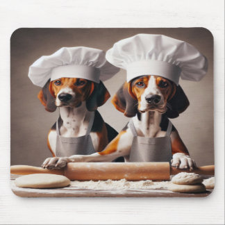 American Foxhound Duo Backteig Brown Mousepad