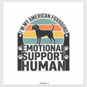 American Foxhound Emotionaler Unterstützungsmensch Aufkleber