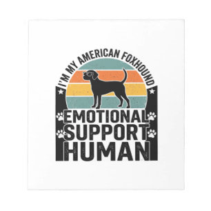 American Foxhound Emotionaler Unterstützungsmensch Notizblock