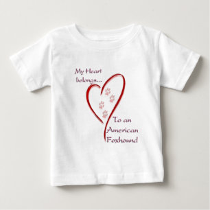 American Foxhound Heart Belongs Baby T-shirt