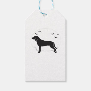 American Foxhound Hund � Halloween Moon Silhouette Geschenkanhänger