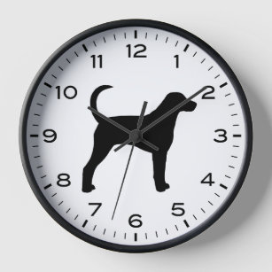 American Foxhound Hund Rasse Silhouette Uhr