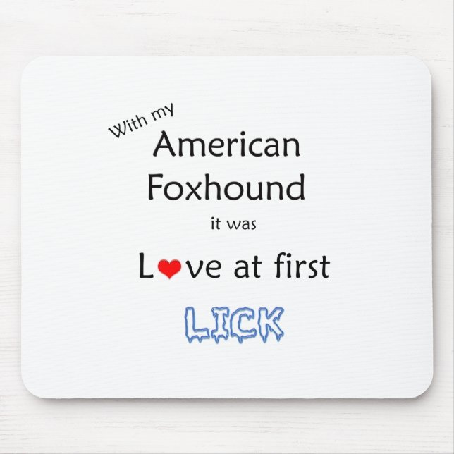 American Foxhound Lick Design Mousepad (Vorne)