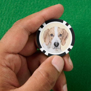 American Foxhound Painting - Niedliche Original Do Pokerchips