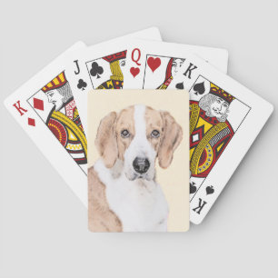 American Foxhound Painting - Niedliche Original Do Spielkarten