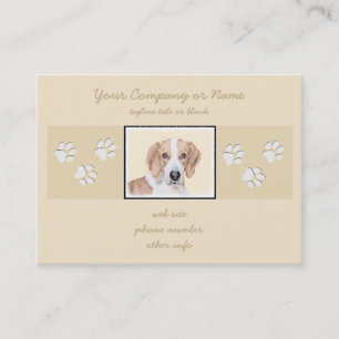 American Foxhound Painting - Niedliche Original Do Visitenkarte