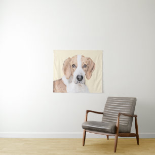 American Foxhound Painting - Niedliche Original Do Wandteppich