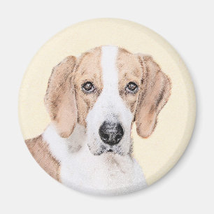 American Foxhound Painting - Niedliche Original Hu Magnet