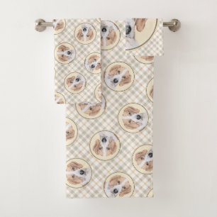 American Foxhound Red Walker Niedliche Malerei Dog Badhandtuch Set