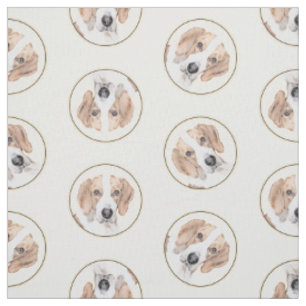 American Foxhound Red Walker Niedliche Malerei Dog Stoff
