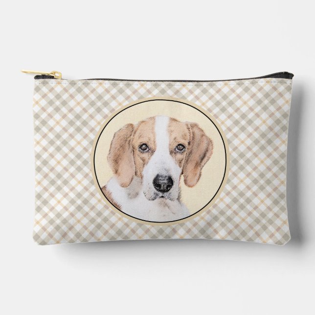 American Foxhound Red Walker Niedliche Malerei Dog Zubehörtasche (Vorderseite)
