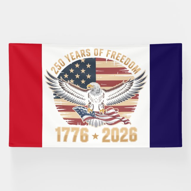 American Freedom 250th Anniversary Banner (Horizontal)