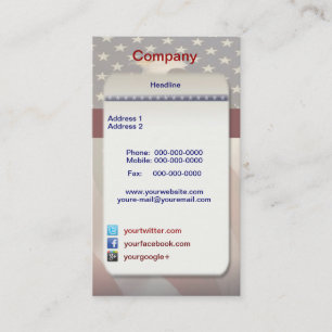 American Freedom Business Card Visitenkarte
