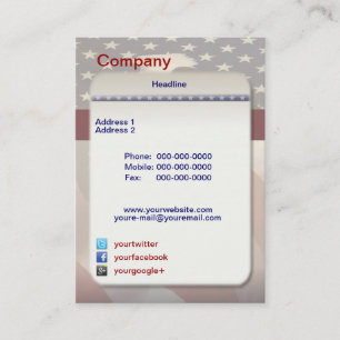 American Freedom Business Card Visitenkarte