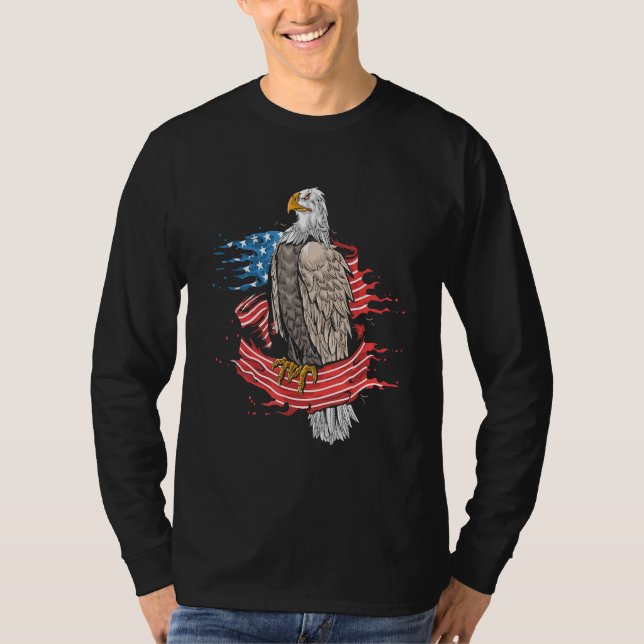 american freedom eagle cross flag military army T-Shirt (Vorderseite)