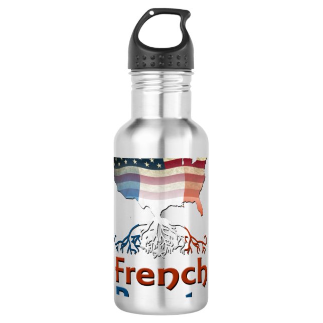American French Roots Edelstahlflasche (Vorderseite)