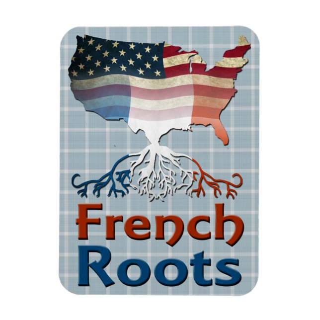 American French Roots Magnet (Vertikal)