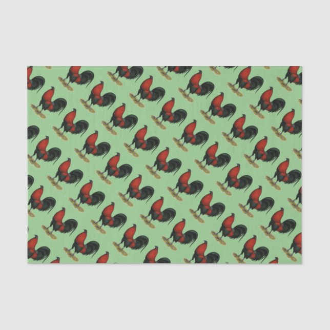 American Game BB Black Red Rooster Seidenpapier (Vorderseite)