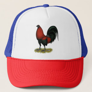 American Game BB Black Red Rooster Truckerkappe