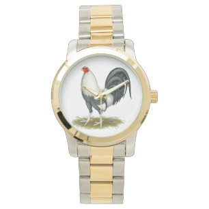American Game Silver Blue Gamecock Armbanduhr