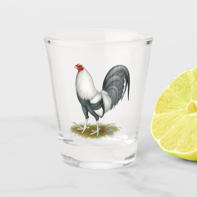 American Game Silver Gamecock Schnapsglas (Vorderseite)
