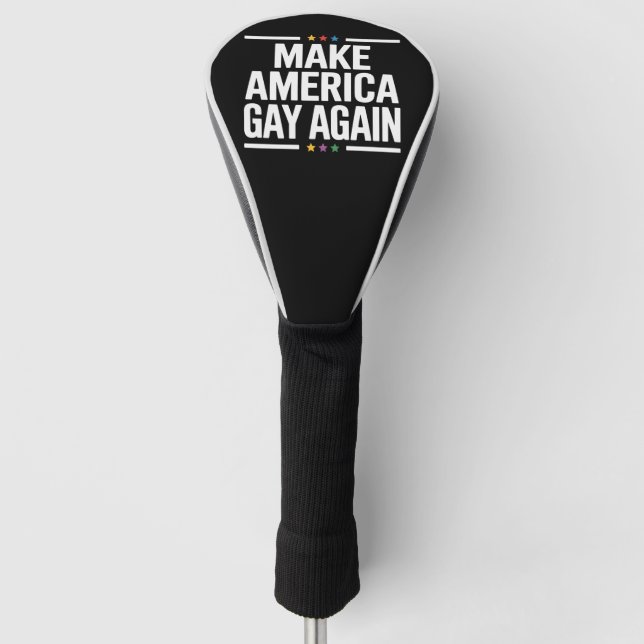 American Gay wieder Funny Gay Pride Monat Golf Headcover (Vorderseite)