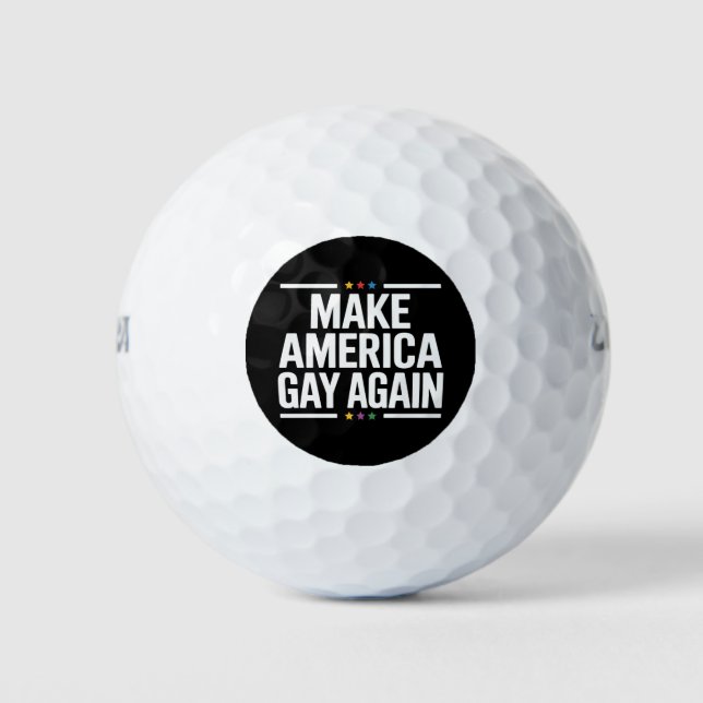 American Gay wieder Funny Gay Pride Monat Golfball (Vorderseite)