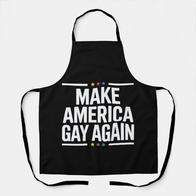 American Gay wieder Funny Gay Pride Monat Schürze (Vorderseite)