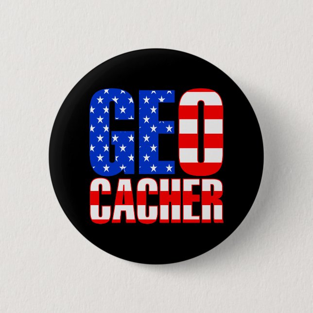 American Geocacher Button (Vorderseite)