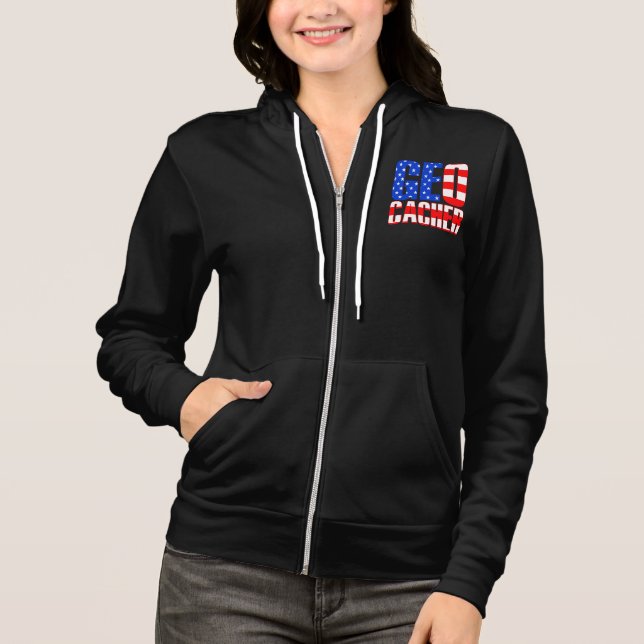 American Geocacher Hoodie (Vorderseite)