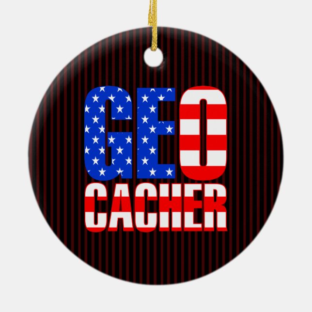 American Geocacher Keramik Ornament (Hinten)