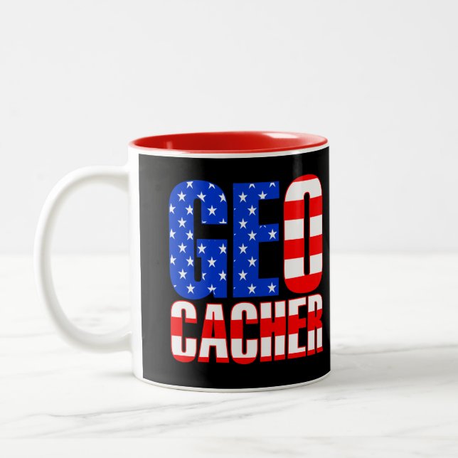 American Geocacher Zweifarbige Tasse (Links)