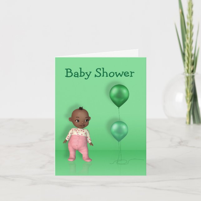 American Girl Baby Dusche Grußkarte Einladung (Vorderseite)