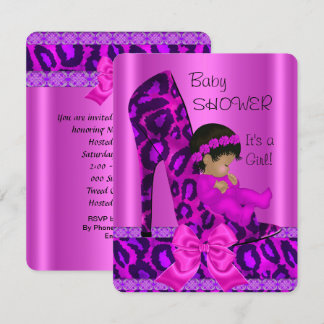 American Girl Baby Dusche Pink Leopard Einladung