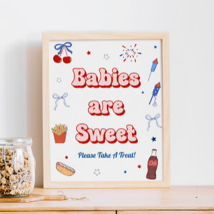 American Girl Baby Shower Babys sind süße Geschenk Poster