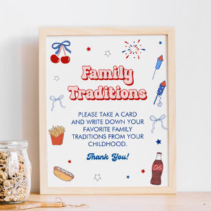 American Girl Baby Shower Familien-Traditionen Spi Poster