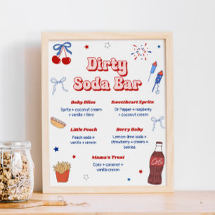 American Girl Baby Shower Schmutzige Limonaden-Bar Poster