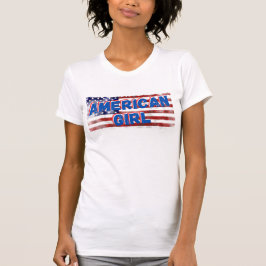 American Girl & Flag T-Shirt