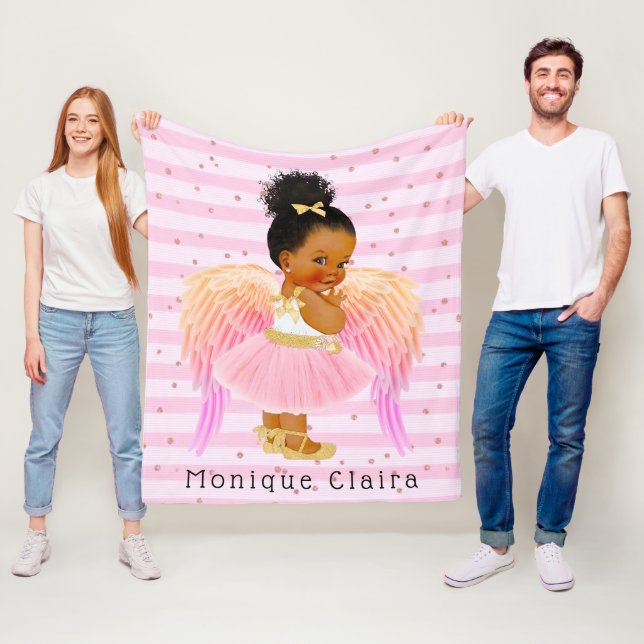American Girl Pink Ballerina Angel Custom Fleecedecke (Beispiel)
