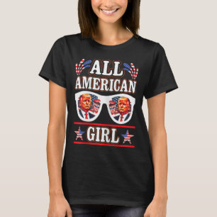 American Girl Retro Liebe Herz Trump USA T-Shirt