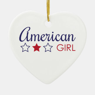 American Girl Stars Keramikornament