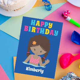 American Girl Summer Pool Party Geburtstag Karte