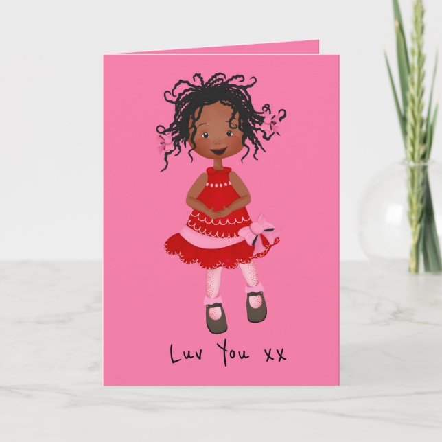 American Girl Valentines Card Feiertagskarte (Vorderseite)