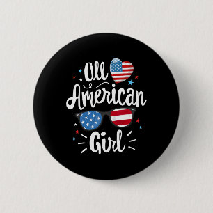 American Girl Women American Flag 4. Juli Patr Button