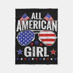 American Girls Sungles Family Patriotic 4. Juli Fleecedecke