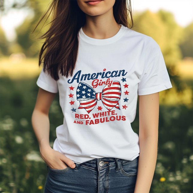 American Girly Red White und Fabulous T - Shirt (Von Creator hochgeladen)