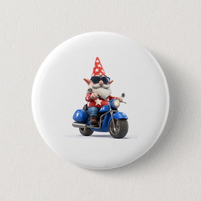 American Gnome Ride Motorrad Button (Vorderseite)
