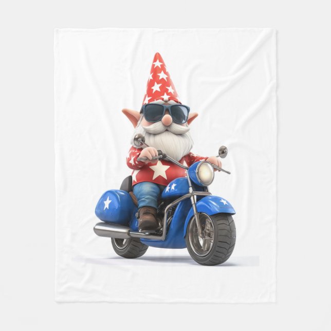 American Gnome Ride Motorrad Fleecedecke (Vorderseite)