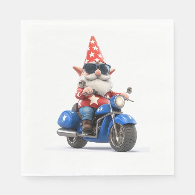 American Gnome Ride Motorrad Serviette (Vorderseite)