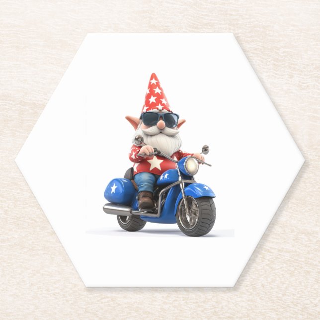 American Gnome Ride Motorrad Untersetzer (Vorderseite)